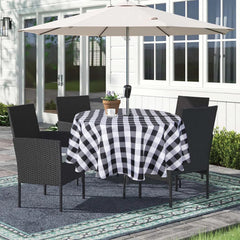 EHouseHome round tablecloth zipper detail