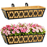 EINYEXW 24 Inch Window Box Planter with adjustable brackets
