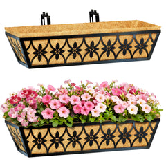 EINYEXW 24 Inch Window Box Planter with adjustable brackets