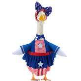 EKOREST 4th of July porch goose outfit with American skirt and headband