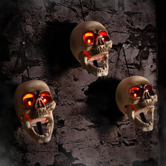 ELAMAS animated skull head with light-up eyes and sound features