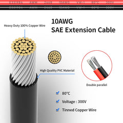 ELFCULB SAE Extension Cable with waterproof cap