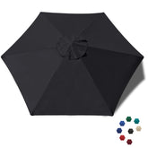 EliteShade 7.5FT replacement canopy cover black front view