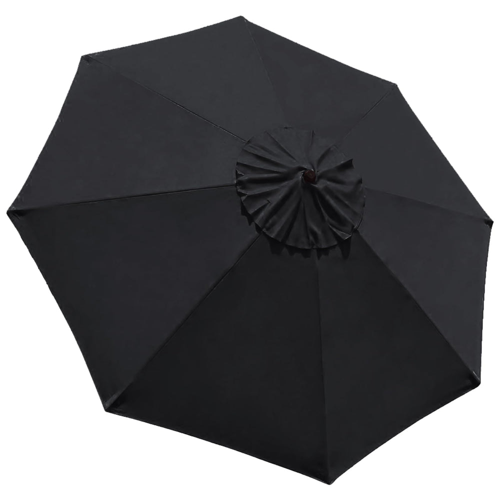 EliteShade 9FT black umbrella canopy cover front view