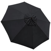EliteShade 9FT black umbrella canopy cover front view