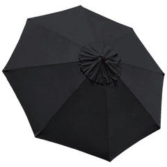 EliteShade 9FT black umbrella canopy cover front view