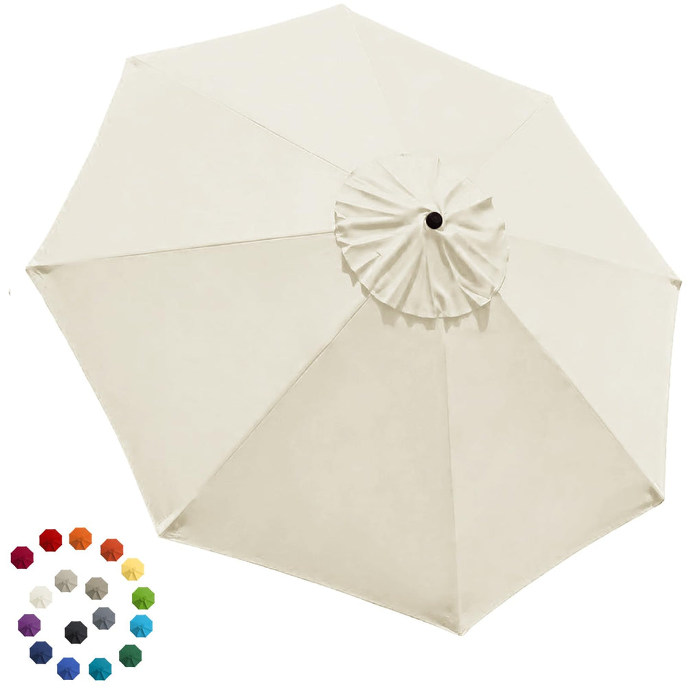EliteShade 9FT Patio Umbrella Replacement Canopy Cover in Natural