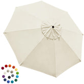 EliteShade 9FT Patio Umbrella Replacement Canopy Cover in Natural