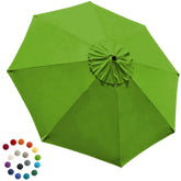EliteShade 9FT Patio Umbrella Replacement Cover in Macaw Green front view