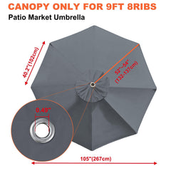 EliteShade 9FT umbrella canopy with air vent feature