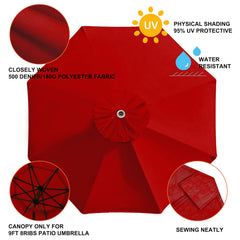 EliteShade 9FT umbrella cover installed on patio umbrella