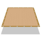 EMERIT 10x10 FT Shade Cloth in Wheat colour, front view