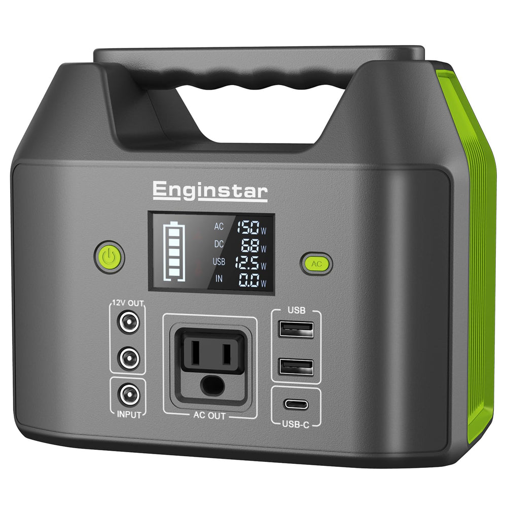 EnginStar Portable Power Station front view with AC outlet