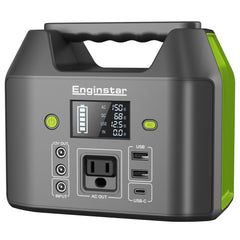 EnginStar Portable Power Station front view with AC outlet