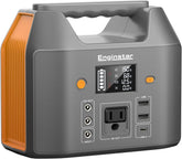 EnginStar Power Bank front view with AC outlet and USB ports