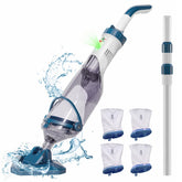 Enhulk cordless pool vacuum with blue finish and suction head