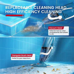 Enhulk PC40 pool vacuum with filter bag showing debris collection