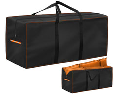 Enzeno 175 Gallon Outdoor Cushion Storage Bag in black, front view