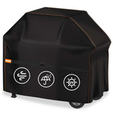 Enzeno 58 Inch Grill Cover front view in black