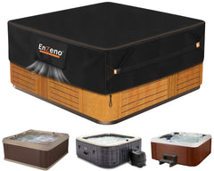 Enzeno Hot Tub Cover black square 90 x 90 inch front view