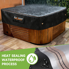 Enzeno hot tub cover side view with waterproof zipper