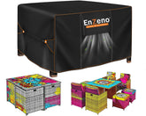 Enzeno patio furniture cover black front view 60x60