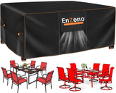 Enzeno Patio Furniture Cover front view, black, 67" L x 43" W x 29" H