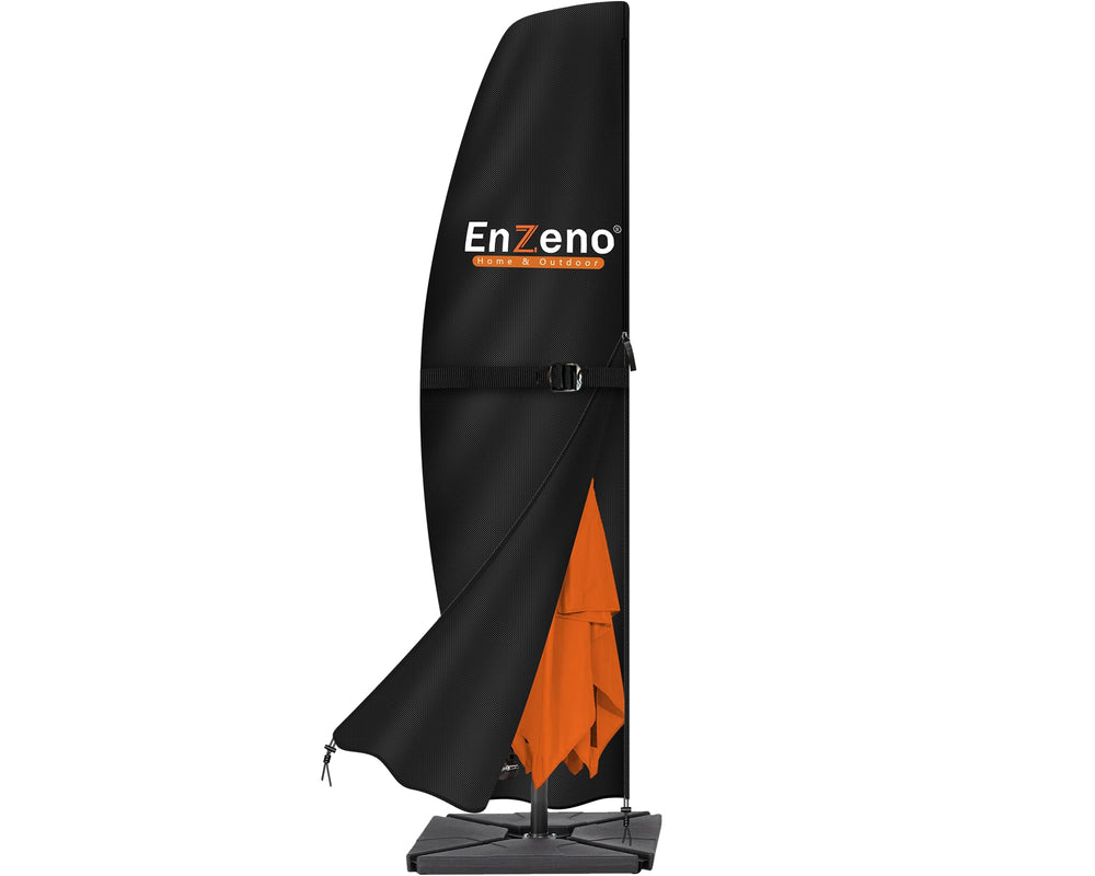 Enzeno Patio Umbrella Cover black model front view