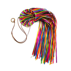 EONBES Satin Ribbon Windsock Streamer front view with colorful ribbons