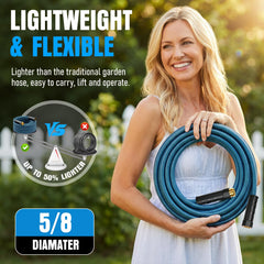 EOOIO 50 ft Garden Hose coiled for storage