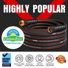 EOOIO 75ft Garden Hose connectors close-up