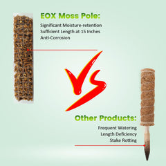 EOX moss pole kit packaging with included garden ties