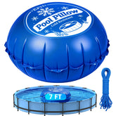 EPN 7 Ft Round Pool Pillow in blue, front view