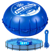 EPN 8 Ft Round Pool Pillow blue model front view