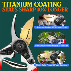 Ergonomic handle design of Haus & Garten pruning shears
