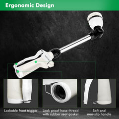 Ergonomic handle of Restmo metal hose wand for comfortable grip
