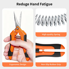 Ergonomic rubber grip handle of Drametic+ pruning shears