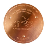 Erva Copper Bird Bath Purification Disk front view, 4-inch diameter