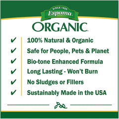 Espoma Flower-Tone Fertilizer being applied to flowering plants