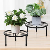 ESRICH Metal Plant Stand front view with floral pattern design