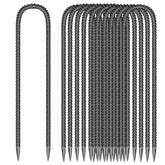 ESSFF 12-inch galvanized steel garden stakes front view