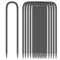 ESSFF 12-inch galvanized steel garden stakes front view
