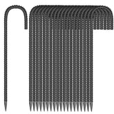 ESSFF 12-inch garden ground stakes black pack of 20