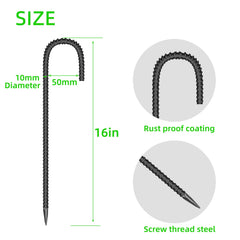 ESSFF 16-inch black garden stake with sharp end