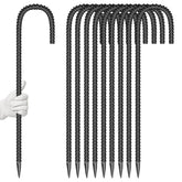 ESSFF 16-inch galvanized garden ground stake front view