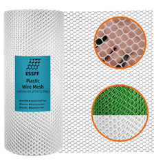 ESSFF Decorative Fence white plastic netting roll 15.7IN x 49.2FT