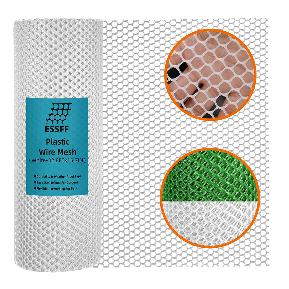ESSFF Decorative Fencing white plastic netting roll front view