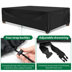 ESSORT Extra Large Patio Furniture Cover in zippered storage bag