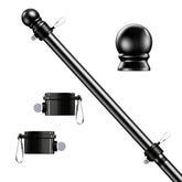 ESTTOP 5 FT flag pole front view with rotating clips