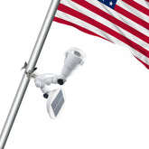 Etzeaxus Solar Flag Pole Light with solar panel attached